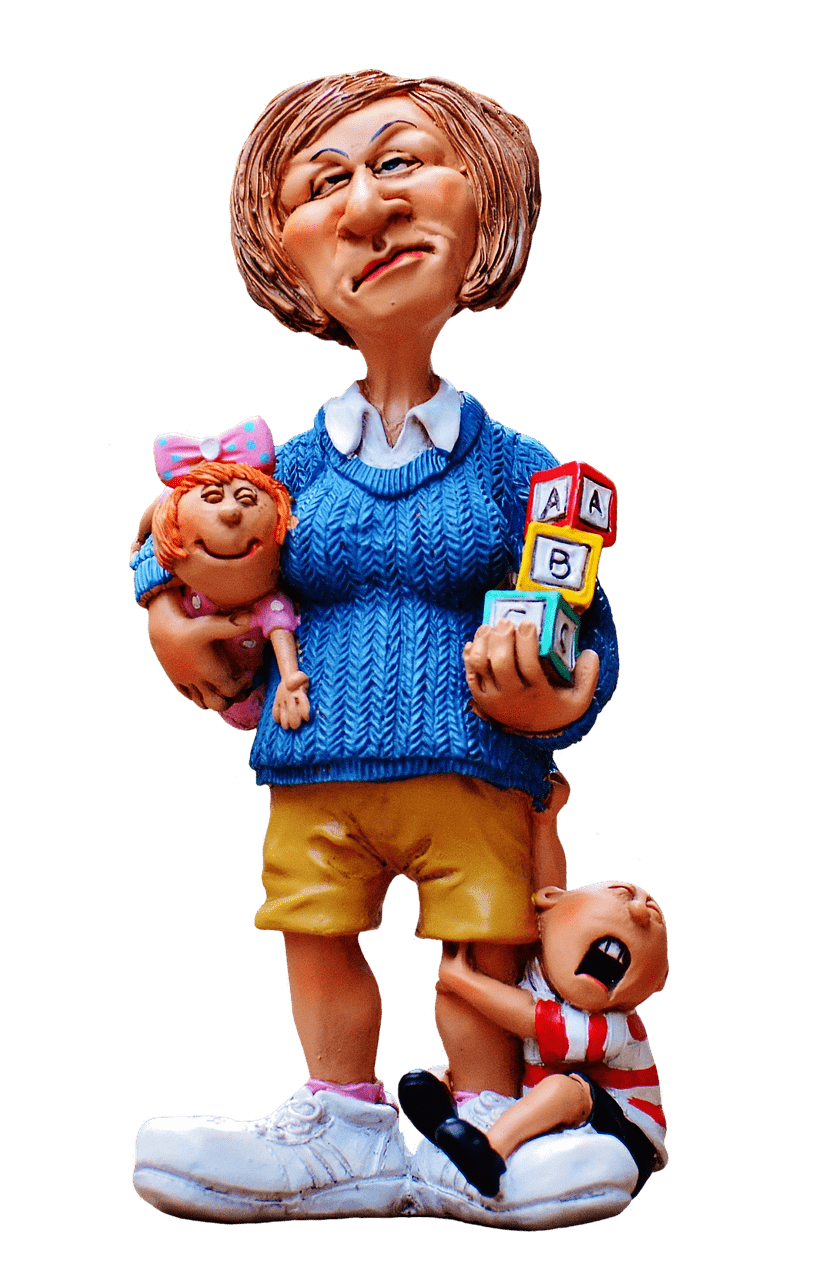 Mama lleva a su niño